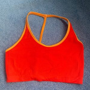 Forever 21 Orange crop top/sports bra